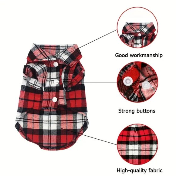 NWT Dog/Cat Flannel Jackets - Picture 4 of 8